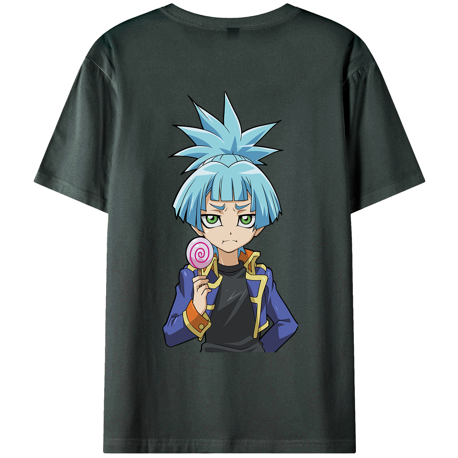 （画像用） 遊☆戯☆王 Yu-Gi-Oh! 綿100％ メンズ半袖Tシャツ（バックプリント） 通気性